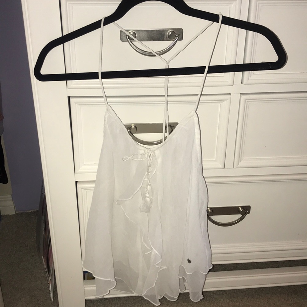 White flowy tank top